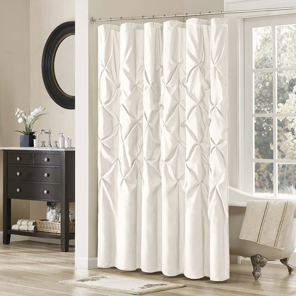 Madison Park Other - Madison Park Satin Shower Curtain, White - 72 X 72 in.